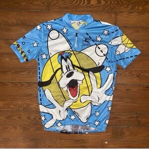 Blue Goofy Graphic Cycling Jersey